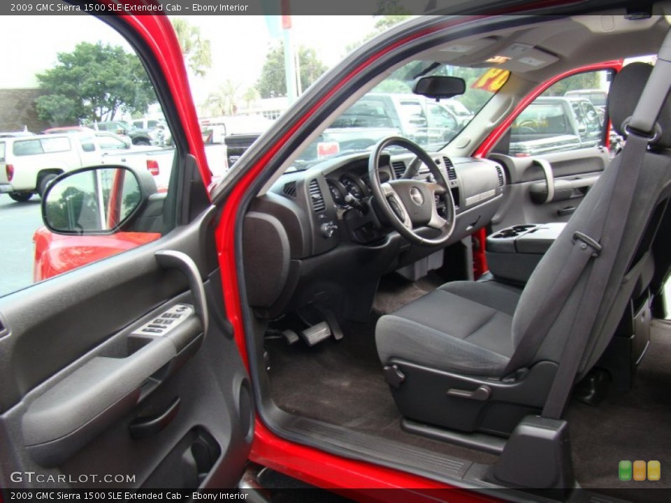 Ebony Interior Photo for the 2009 GMC Sierra 1500 SLE Extended Cab #69362182