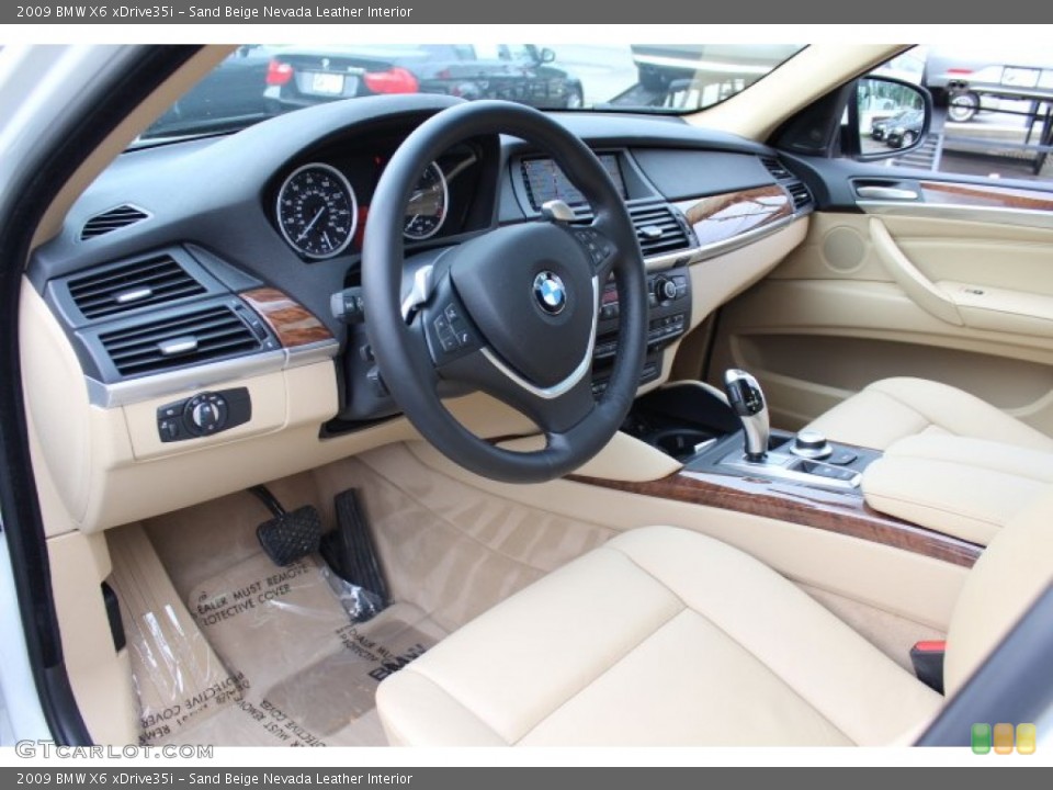 Sand Beige Nevada Leather 2009 BMW X6 Interiors