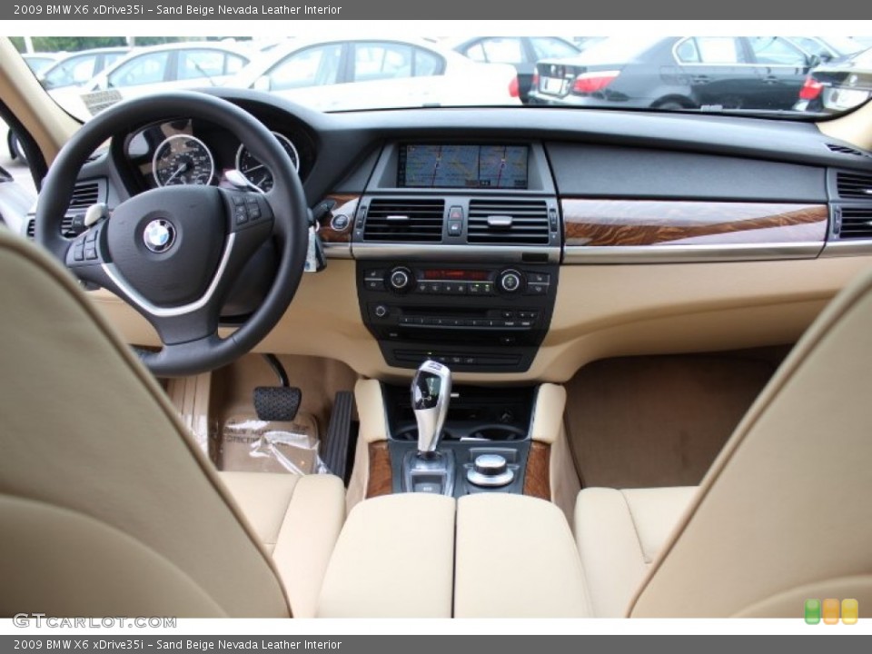 Sand Beige Nevada Leather Interior Dashboard for the 2009 BMW X6 xDrive35i #69362350