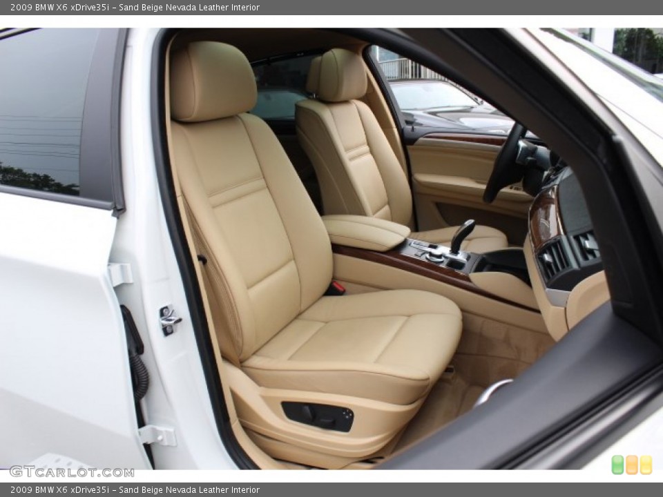 Sand Beige Nevada Leather Interior Front Seat for the 2009 BMW X6 xDrive35i #69362479