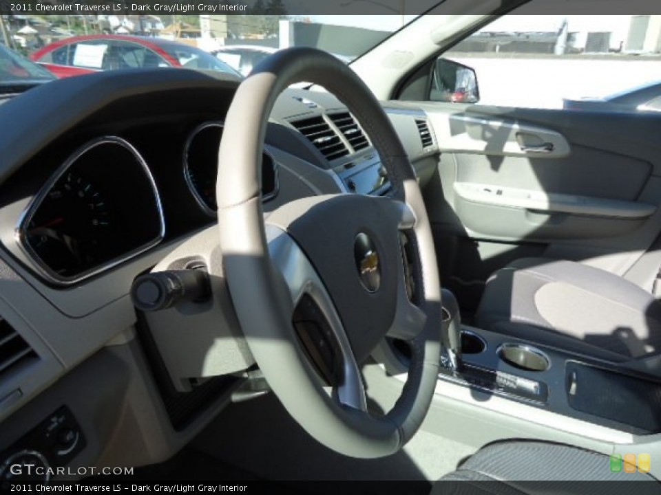 Dark Gray/Light Gray Interior Steering Wheel for the 2011 Chevrolet Traverse LS #69363142