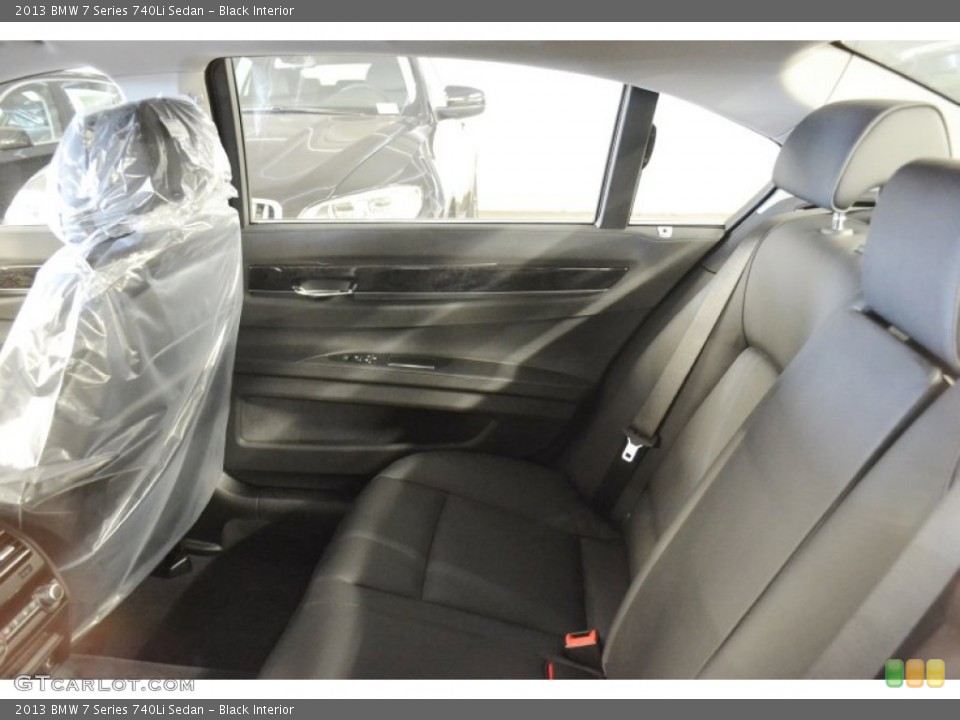 Black Interior Rear Seat for the 2013 BMW 7 Series 740Li Sedan #69364950