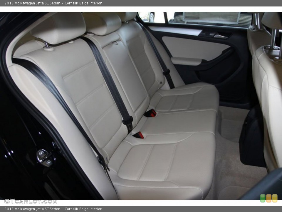 Cornsilk Beige Interior Rear Seat for the 2013 Volkswagen Jetta SE Sedan #69365876