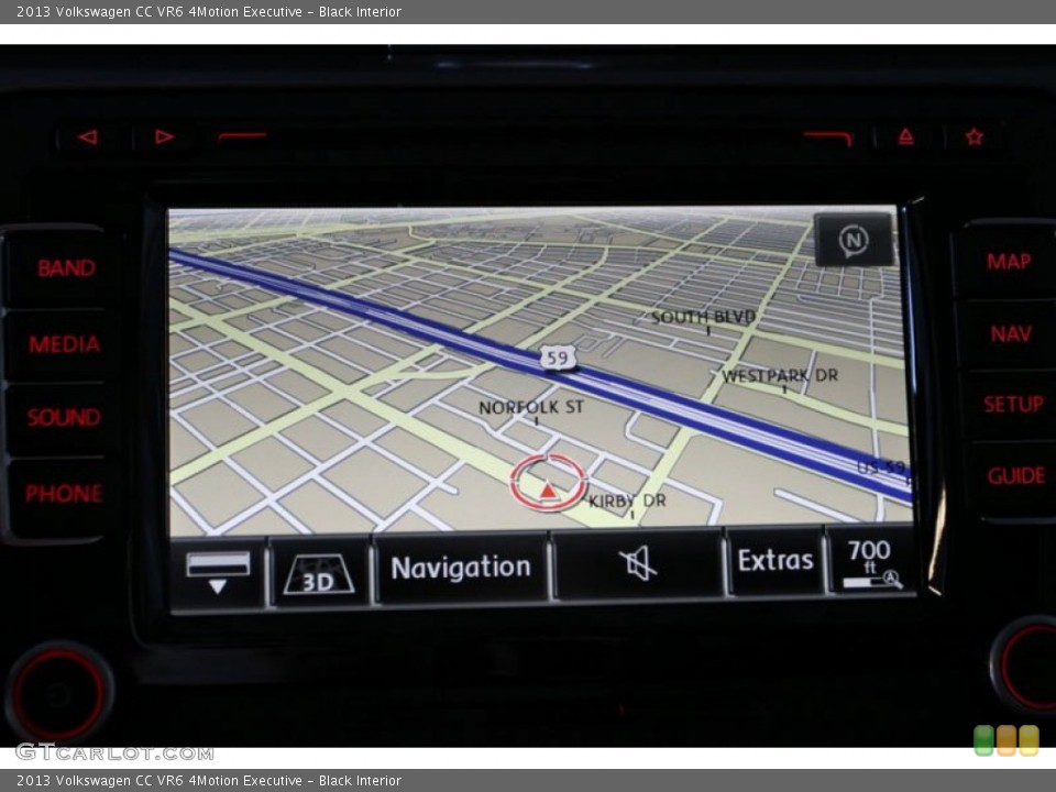 Black Interior Navigation for the 2013 Volkswagen CC VR6 4Motion Executive #69366760