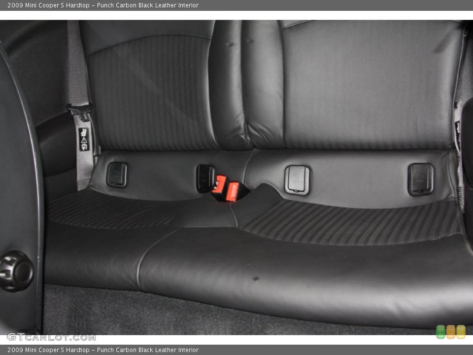 Punch Carbon Black Leather Interior Rear Seat for the 2009 Mini Cooper S Hardtop #69367213