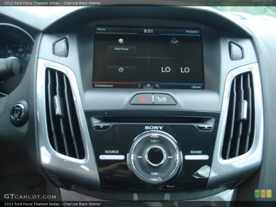 Charcoal Black Interior Audio System for the 2013 Ford Focus Titanium Sedan #69368602