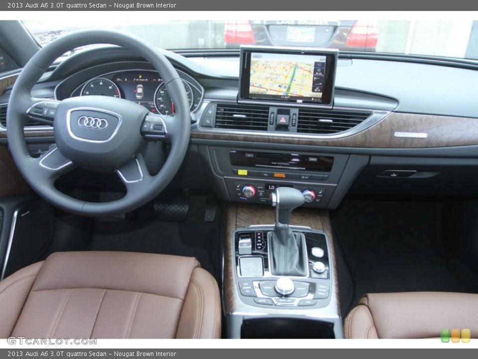 Nougat Brown Interior Dashboard for the 2013 Audi A6 3.0T quattro Sedan #69369463