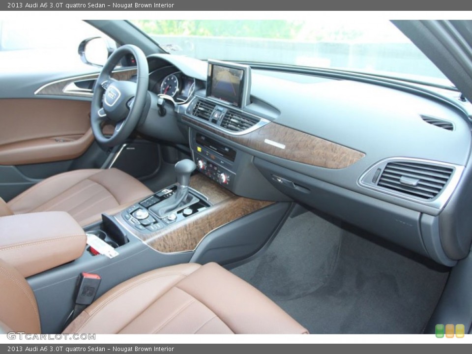 Nougat Brown Interior Dashboard for the 2013 Audi A6 3.0T quattro Sedan #69369553