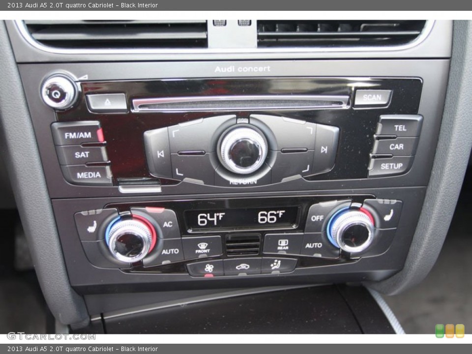Black Interior Controls for the 2013 Audi A5 2.0T quattro Cabriolet #69370045