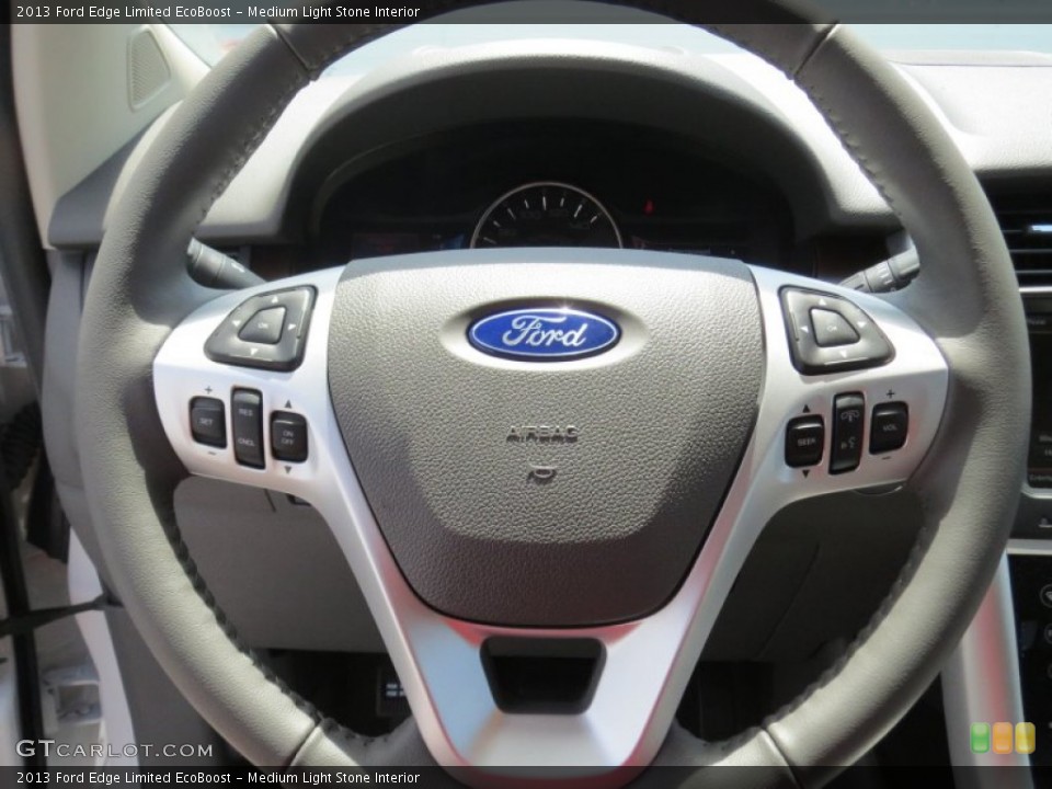 Medium Light Stone Interior Steering Wheel for the 2013 Ford Edge Limited EcoBoost #69370102