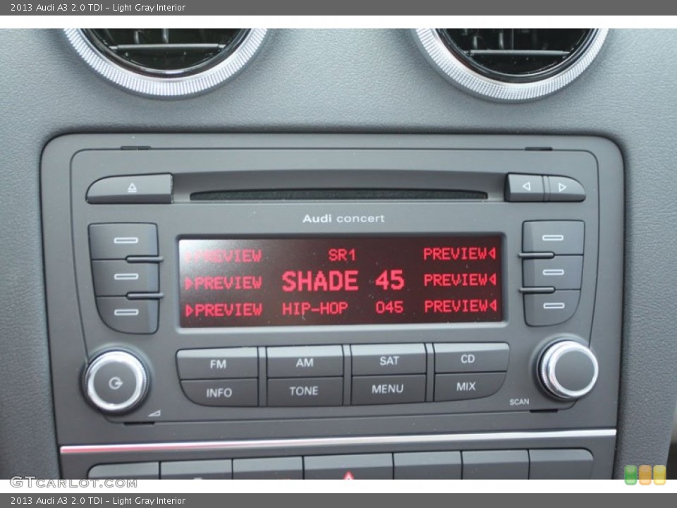 Light Gray Interior Audio System for the 2013 Audi A3 2.0 TDI #69370315