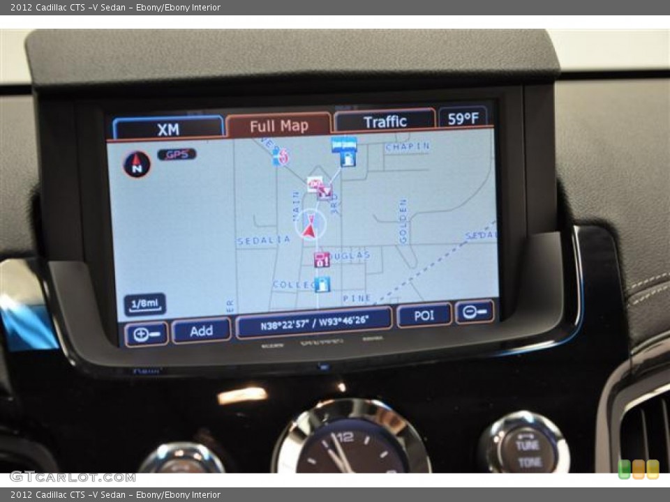 Ebony/Ebony Interior Navigation for the 2012 Cadillac CTS -V Sedan #69373711