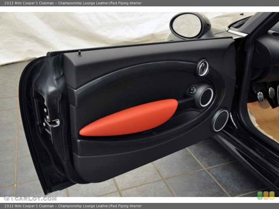 Championship Lounge Leather/Red Piping Interior Door Panel for the 2013 Mini Cooper S Clubman #69373726