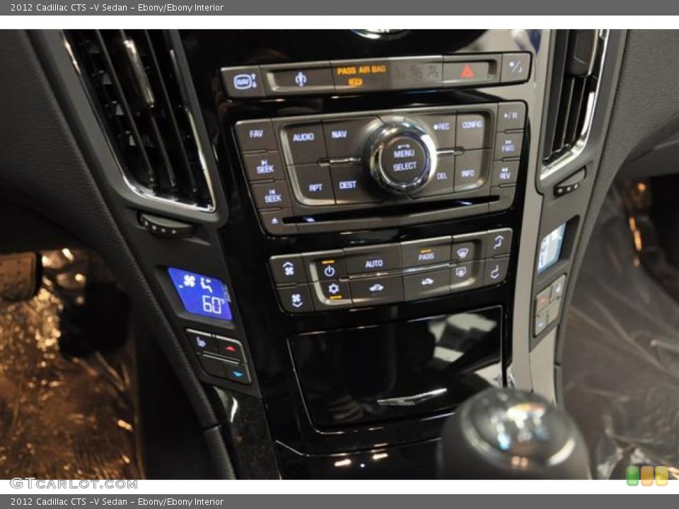 Ebony/Ebony Interior Controls for the 2012 Cadillac CTS -V Sedan #69373738