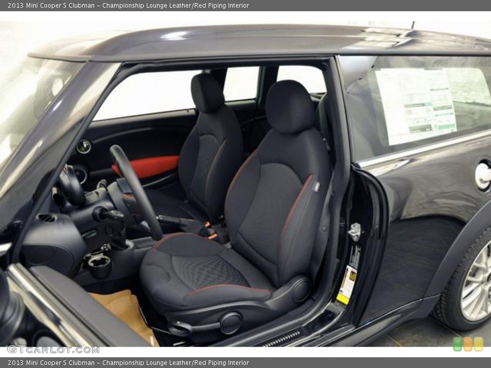 Championship Lounge Leather/Red Piping Interior Photo for the 2013 Mini Cooper S Clubman #69373744