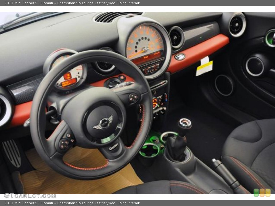 Championship Lounge Leather/Red Piping Interior Dashboard for the 2013 Mini Cooper S Clubman #69373768