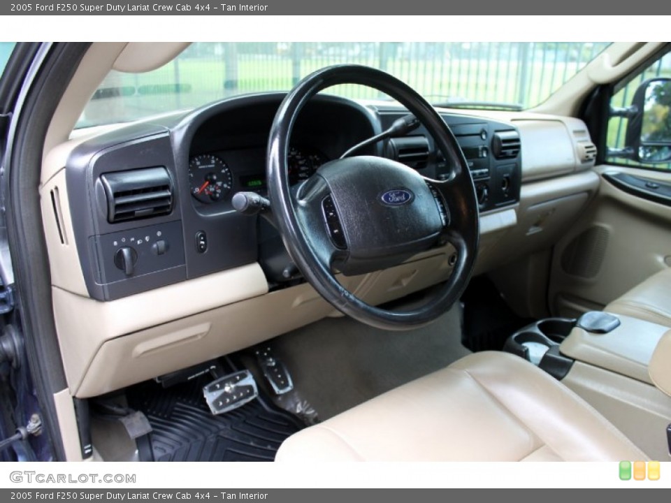 Tan Interior Prime Interior for the 2005 Ford F250 Super Duty Lariat Crew Cab 4x4 #69375556