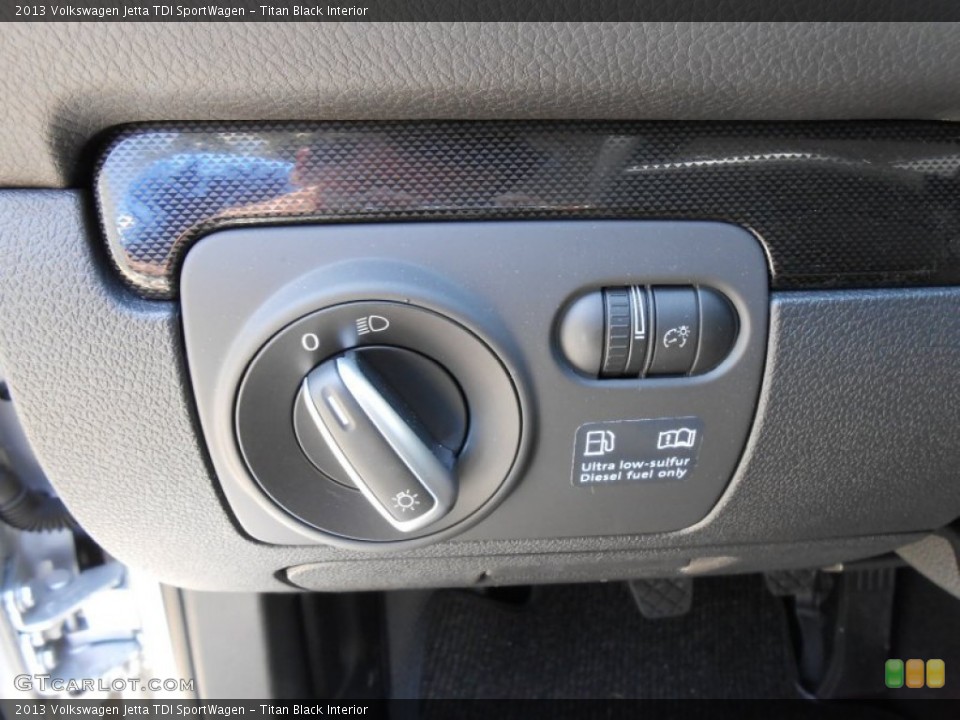 Titan Black Interior Controls for the 2013 Volkswagen Jetta TDI SportWagen #69376897