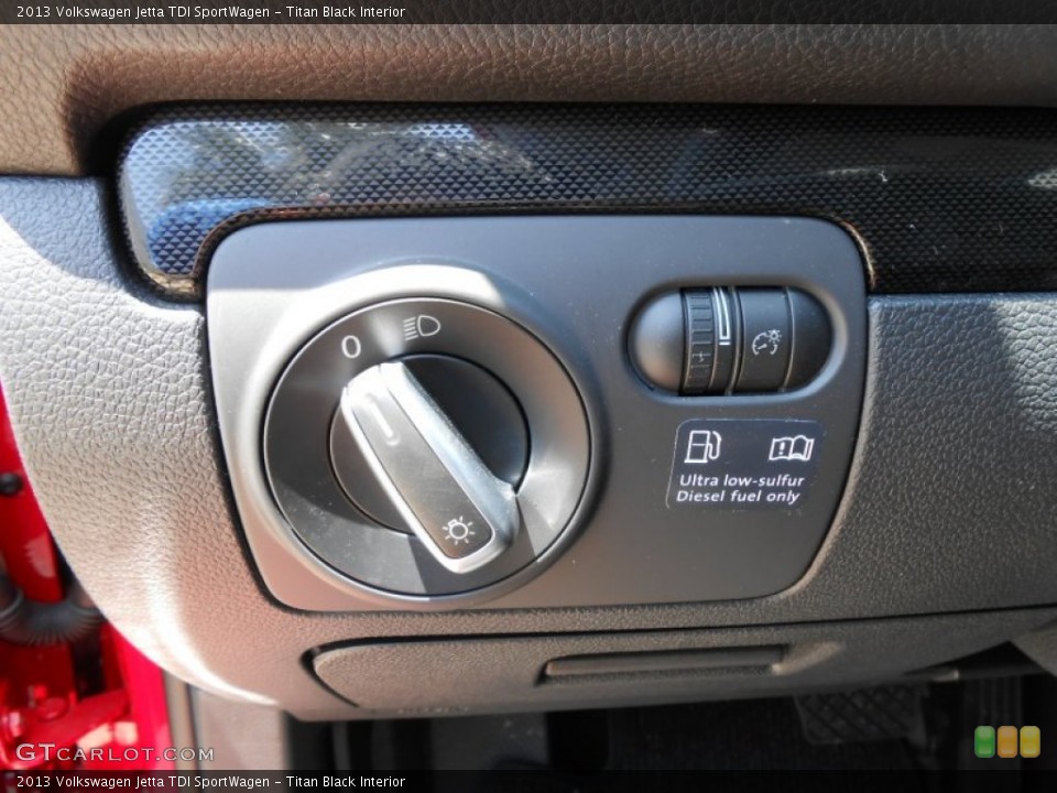 Titan Black Interior Controls for the 2013 Volkswagen Jetta TDI SportWagen #69377338