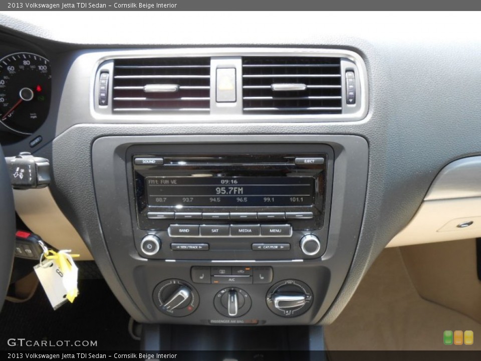 Cornsilk Beige Interior Controls for the 2013 Volkswagen Jetta TDI Sedan #69378172