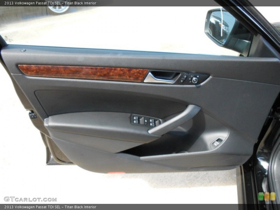 Titan Black Interior Door Panel for the 2013 Volkswagen Passat TDI SEL #69379369