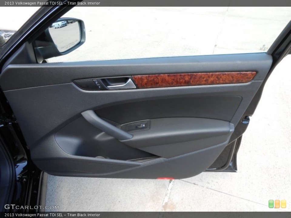 Titan Black Interior Door Panel for the 2013 Volkswagen Passat TDI SEL #69379384