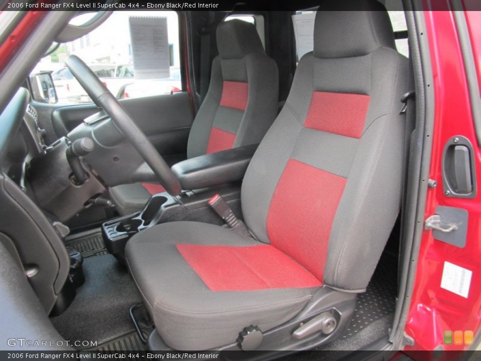 Ebony Black/Red Interior Photo for the 2006 Ford Ranger FX4 Level II SuperCab 4x4 #69379863