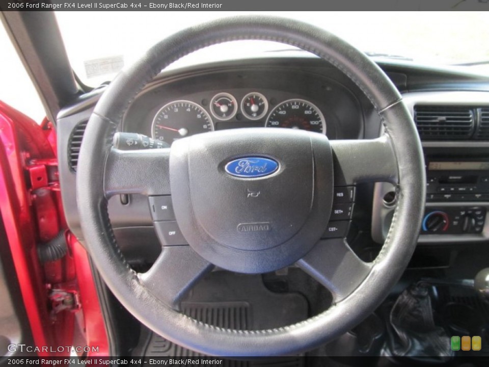 Ebony Black/Red Interior Steering Wheel for the 2006 Ford Ranger FX4 Level II SuperCab 4x4 #69379879