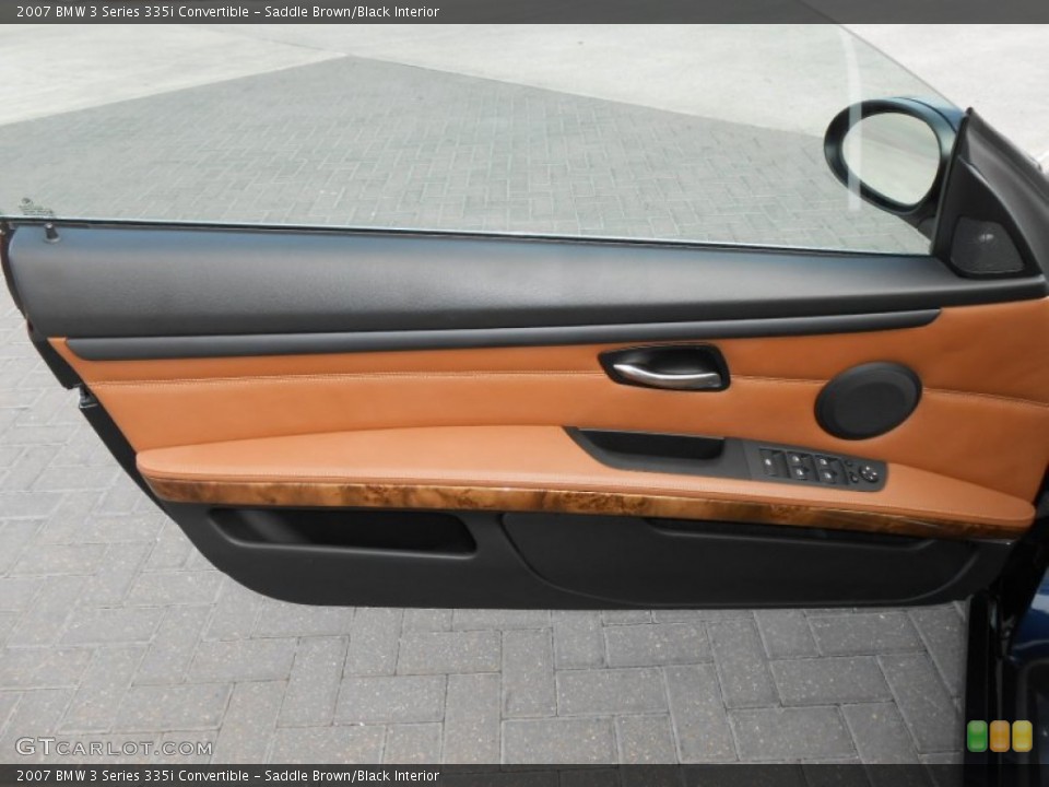 Saddle Brown/Black Interior Door Panel for the 2007 BMW 3 Series 335i Convertible #69380956