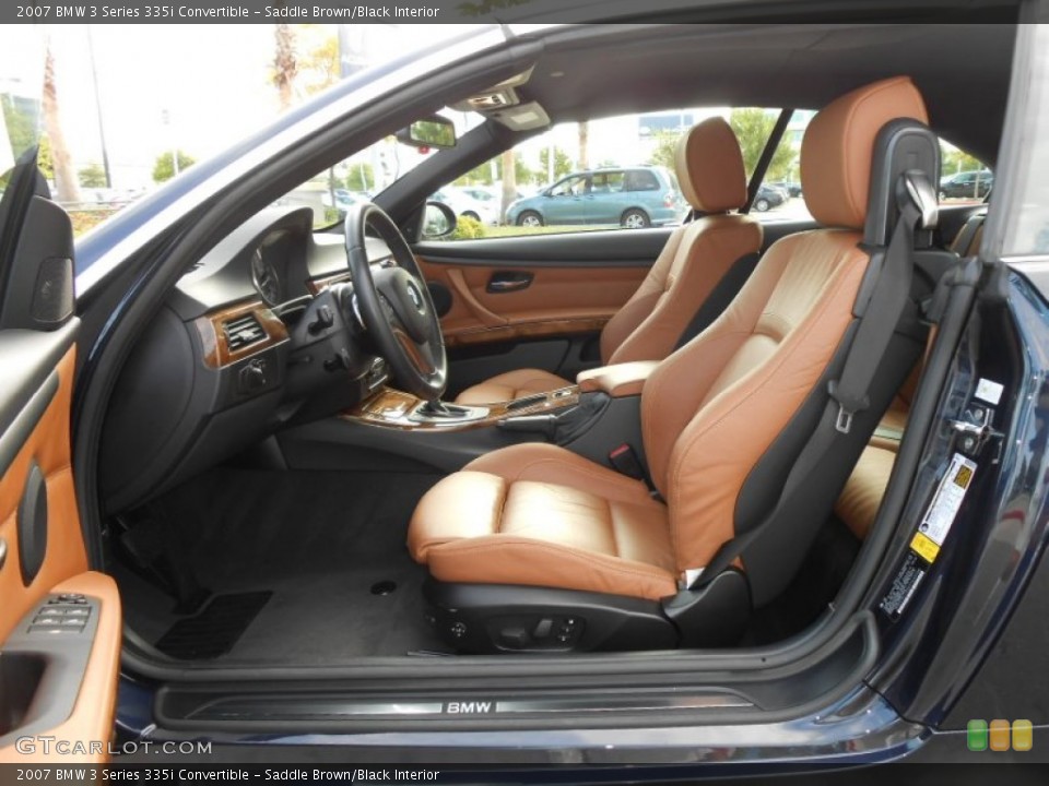 Saddle Brown/Black Interior Front Seat for the 2007 BMW 3 Series 335i Convertible #69380965