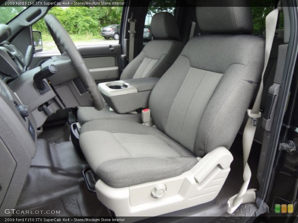 Stone/Medium Stone Interior Front Seat for the 2009 Ford F150 STX SuperCab 4x4 #69381013