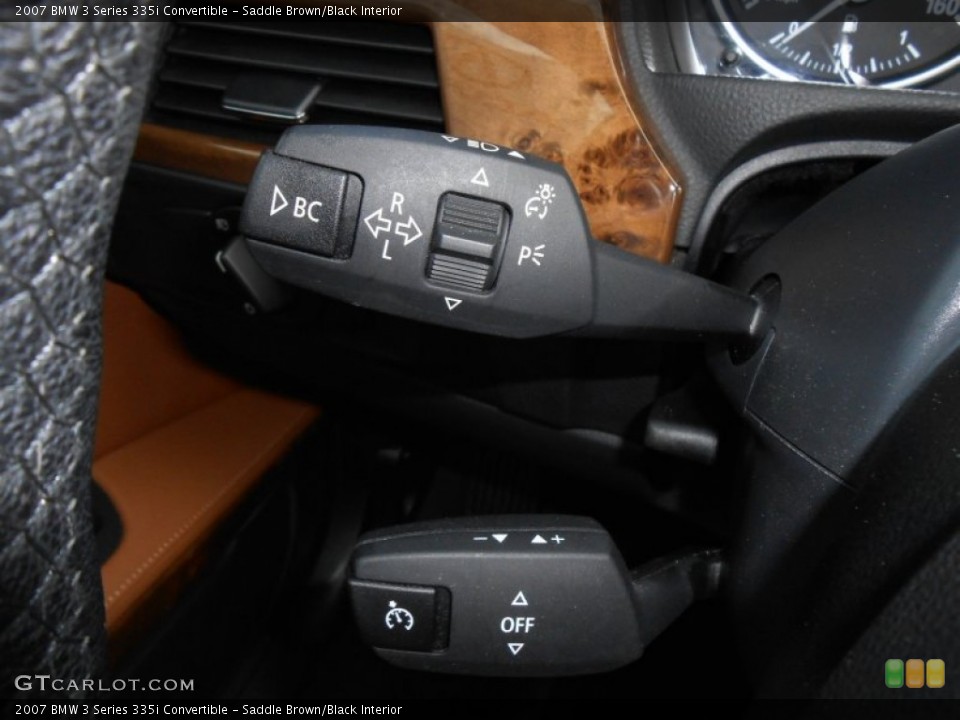Saddle Brown/Black Interior Controls for the 2007 BMW 3 Series 335i Convertible #69381136