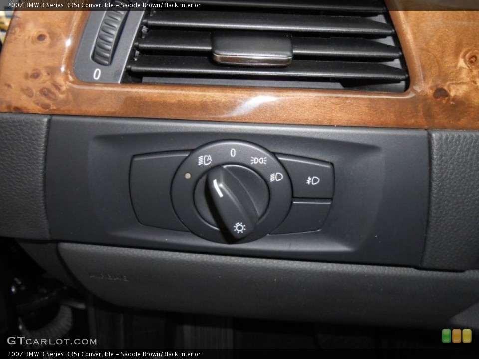 Saddle Brown/Black Interior Controls for the 2007 BMW 3 Series 335i Convertible #69381158