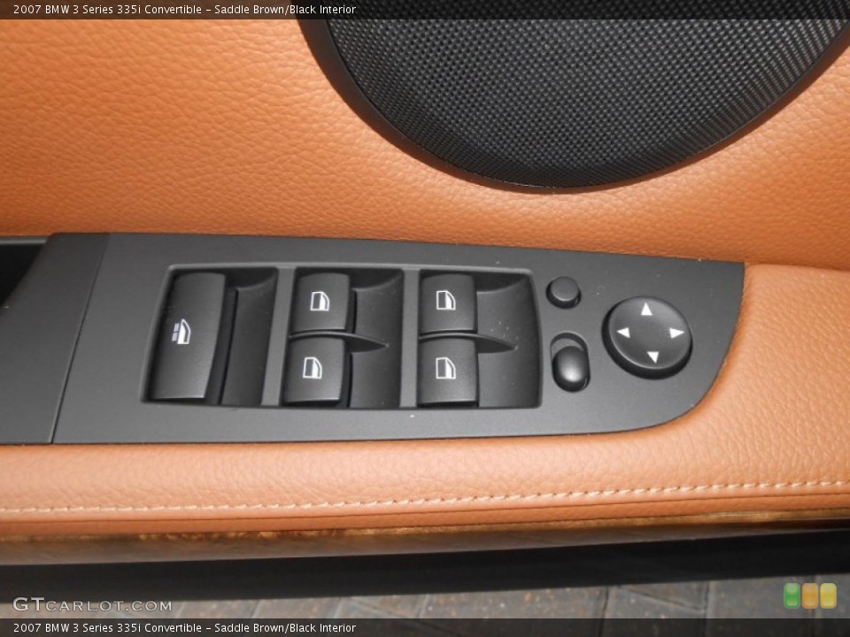 Saddle Brown/Black Interior Controls for the 2007 BMW 3 Series 335i Convertible #69381172