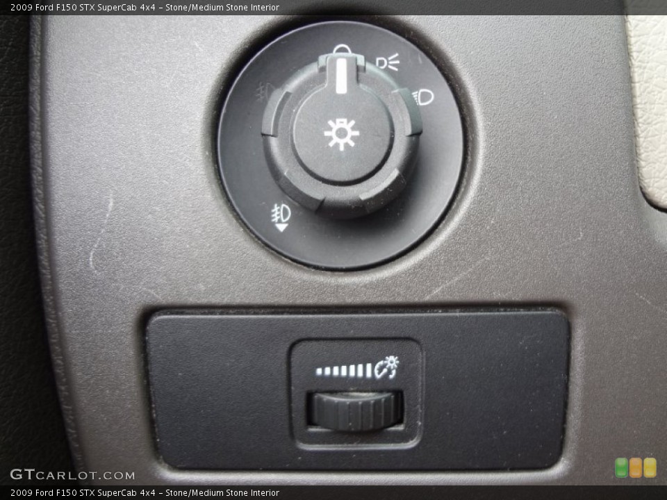 Stone/Medium Stone Interior Controls for the 2009 Ford F150 STX SuperCab 4x4 #69381190