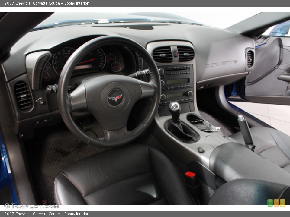 Ebony Interior Prime Interior for the 2007 Chevrolet Corvette Coupe #69381313