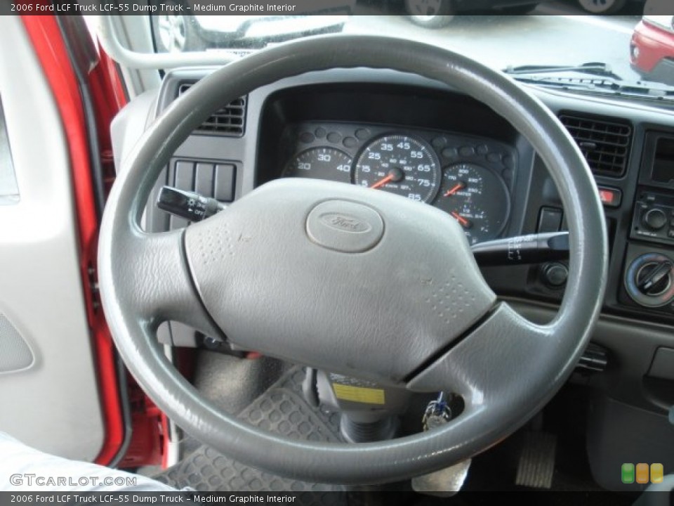 Medium Graphite Interior Steering Wheel for the 2006 Ford LCF Truck LCF-55 Dump Truck #69385435