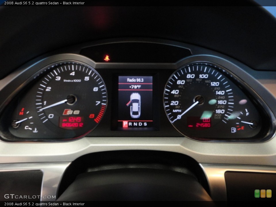 Black Interior Gauges for the 2008 Audi S6 5.2 quattro Sedan #69385720