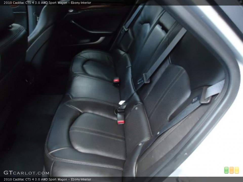 Ebony Interior Rear Seat for the 2010 Cadillac CTS 4 3.0 AWD Sport Wagon #69387633