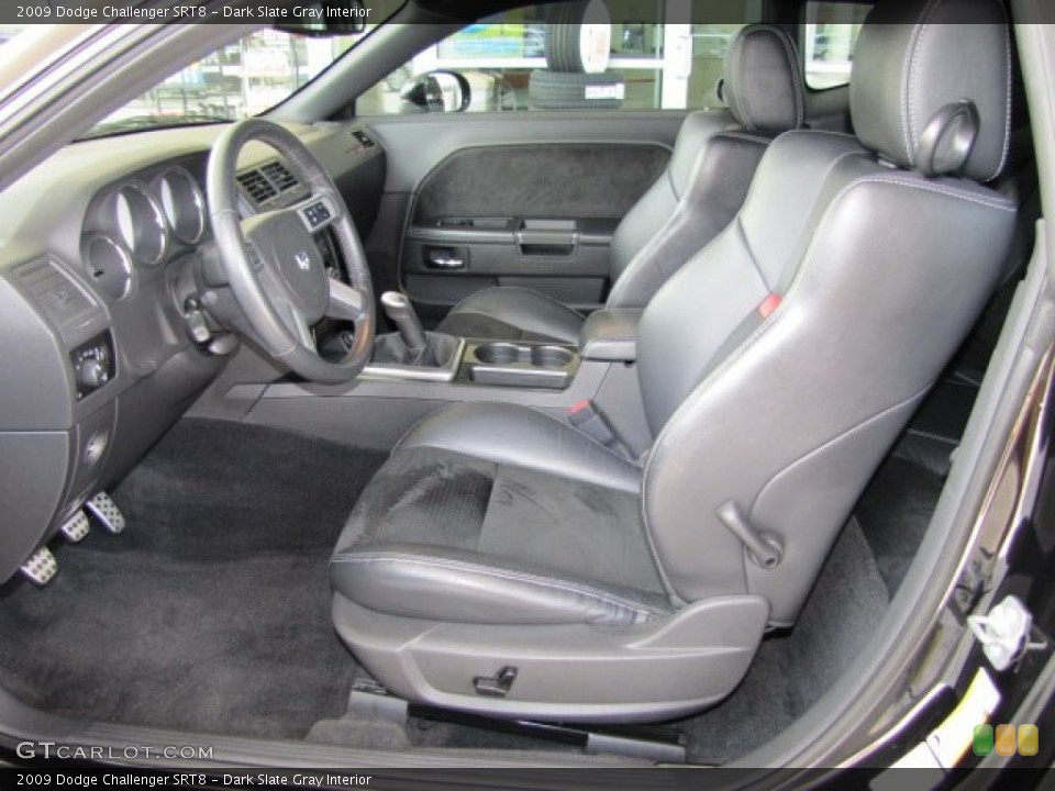 Dark Slate Gray Interior Front Seat for the 2009 Dodge Challenger SRT8 #69390313