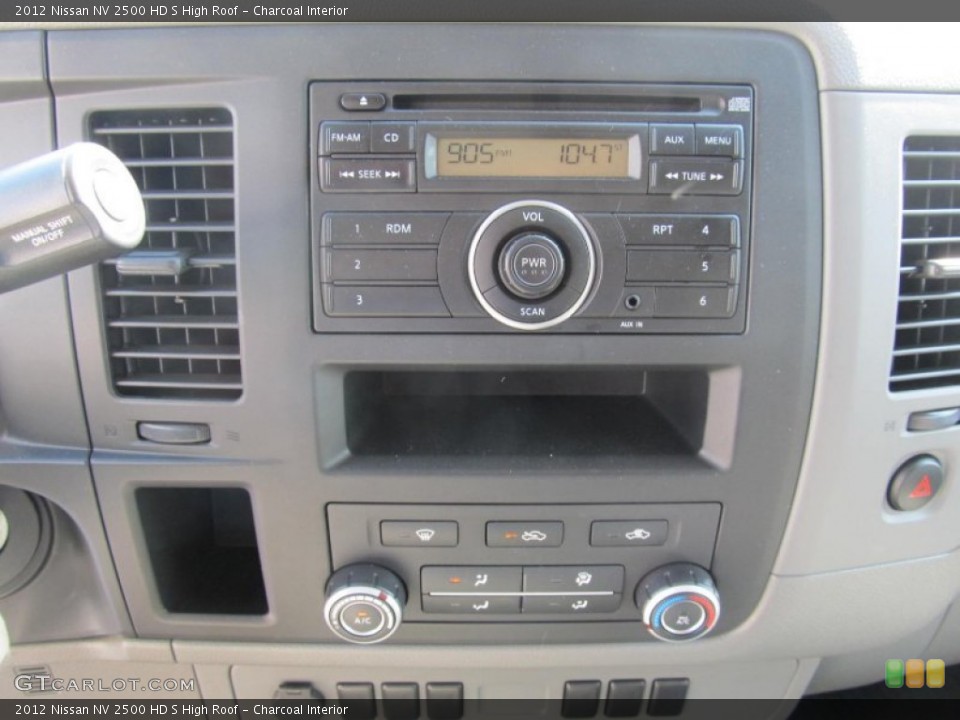 Charcoal Interior Controls for the 2012 Nissan NV 2500 HD S High Roof #69390805