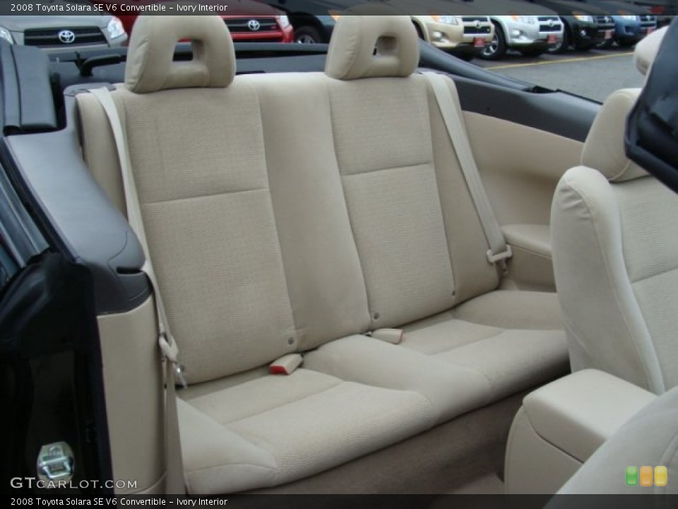 Ivory Interior Rear Seat for the 2008 Toyota Solara SE V6 Convertible #69391327