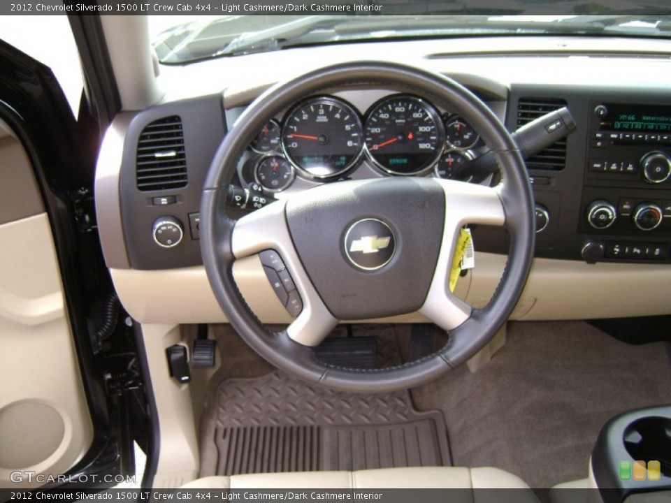 Light Cashmere/Dark Cashmere Interior Steering Wheel for the 2012 Chevrolet Silverado 1500 LT Crew Cab 4x4 #69391471