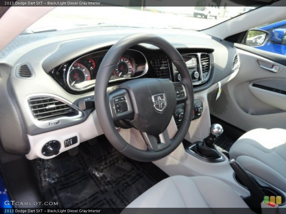 Black/Light Diesel Gray Interior Prime Interior for the 2013 Dodge Dart SXT #69394931