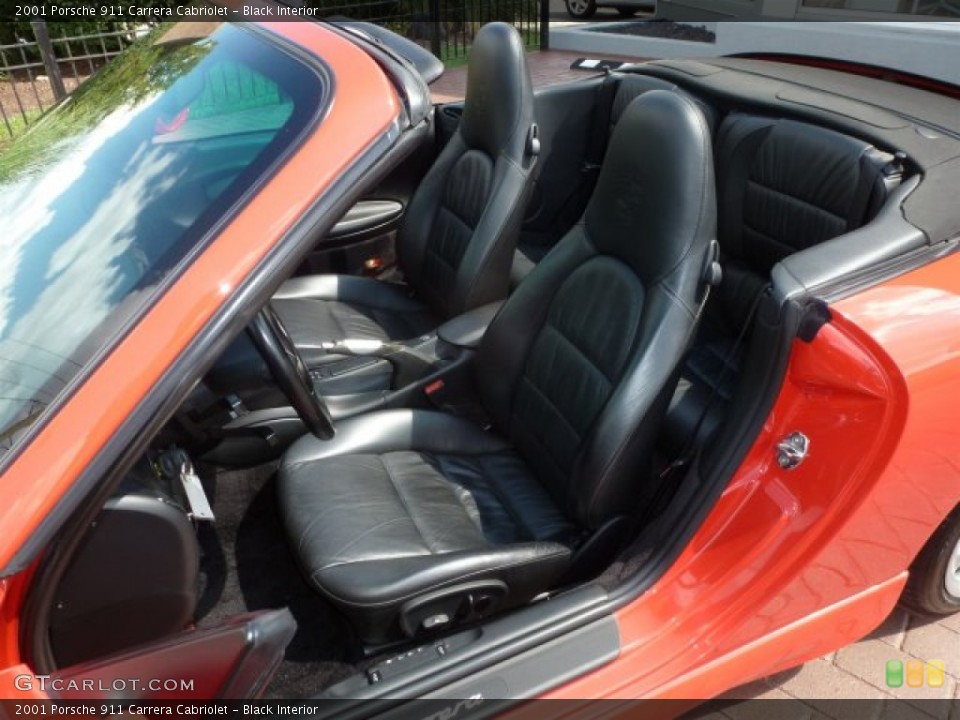 Black Interior Front Seat for the 2001 Porsche 911 Carrera Cabriolet #69397210