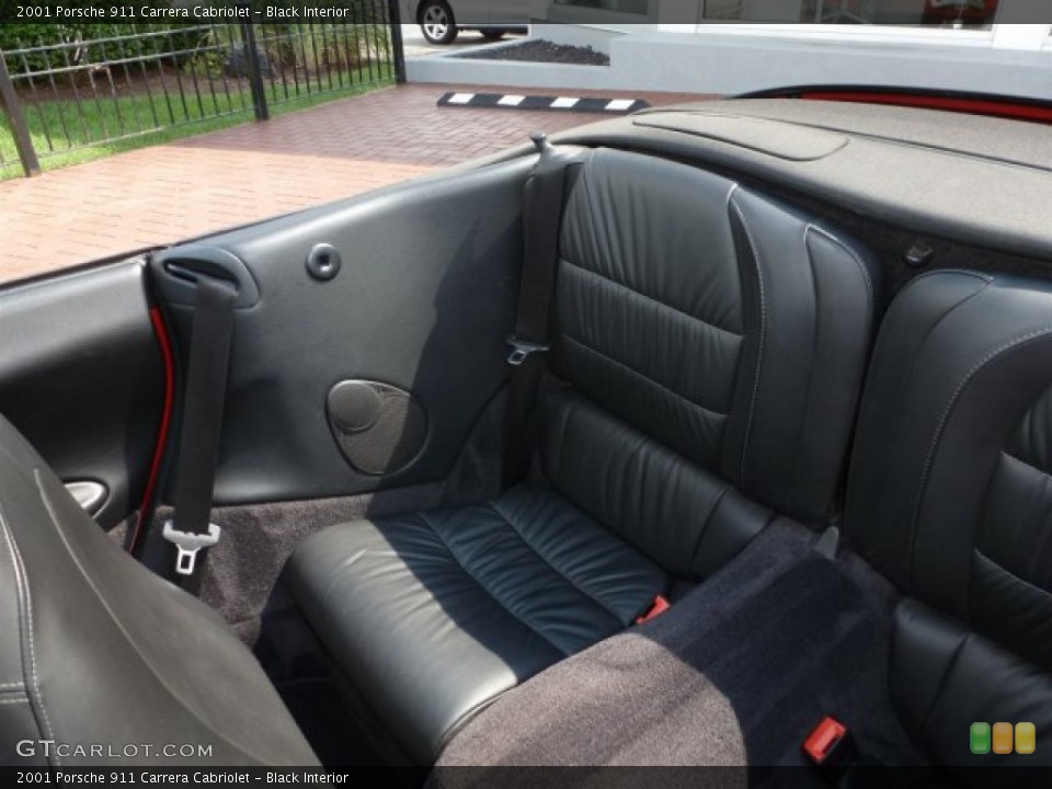 Black Interior Rear Seat for the 2001 Porsche 911 Carrera Cabriolet #69397300
