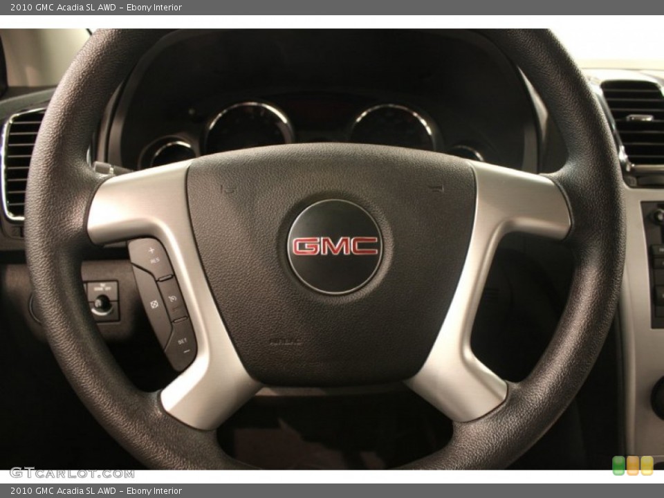 Ebony Interior Steering Wheel for the 2010 GMC Acadia SL AWD #69397804