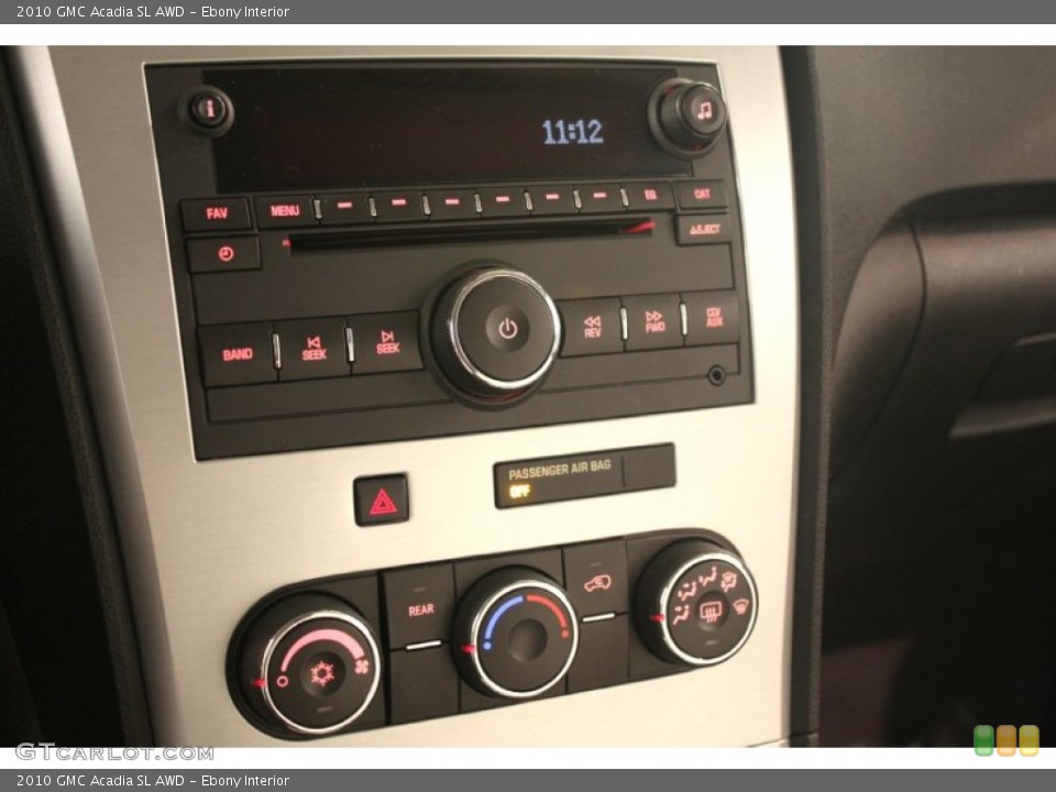 Ebony Interior Controls for the 2010 GMC Acadia SL AWD #69397828