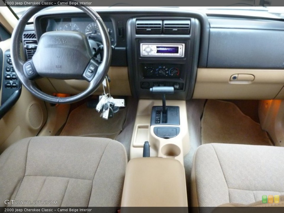 Camel Beige Interior Dashboard for the 2000 Jeep Cherokee Classic #69398815
