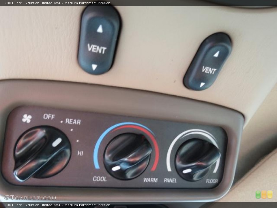 Medium Parchment Interior Controls for the 2001 Ford Excursion Limited 4x4 #69399991